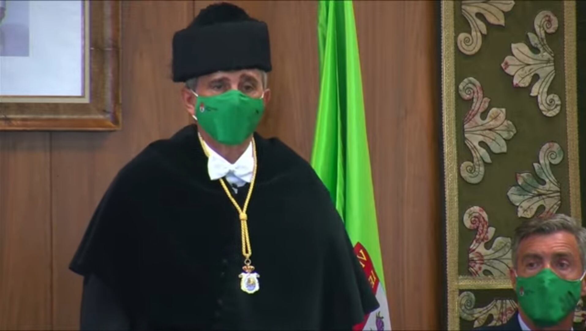 Juan Francisco García Marín durante el acto académico solemne de celebración del patrono de la universidad