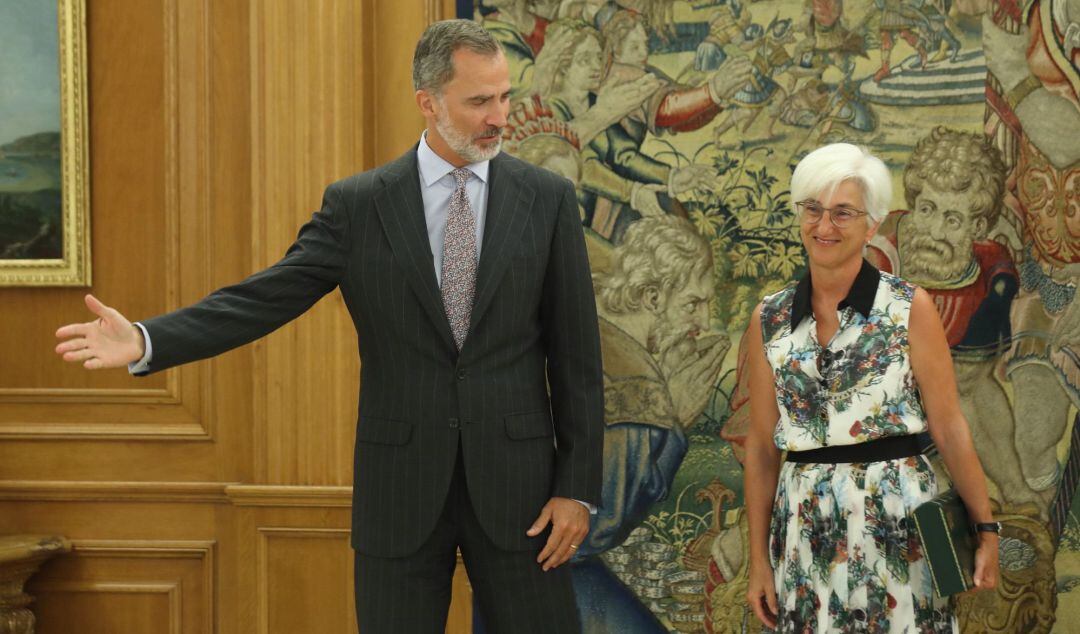 Felipe VI recibe en audiencia a la Fiscal general del Estado, María José Segarra Crespo