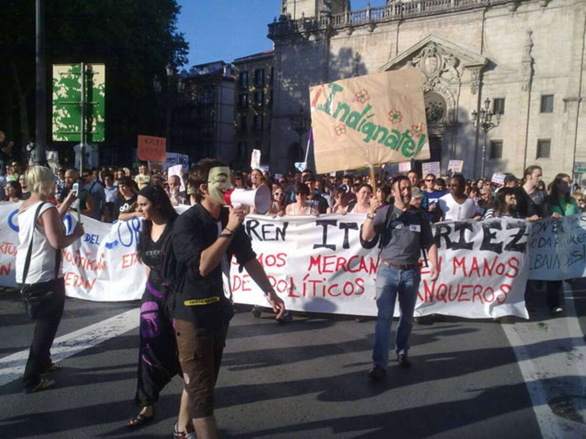 El movimiento 15-M toma fuerza en Bilbao