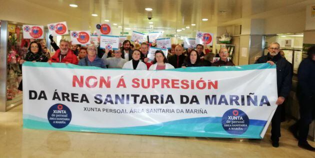 Portesta de los trabajadores de la Xunta de Persoal del Área Sanitaria de A Mariña