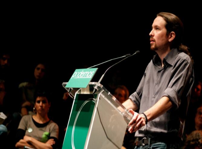 Imagen de Pablo Iglesias en un acto de &#039;Podemos&#039;