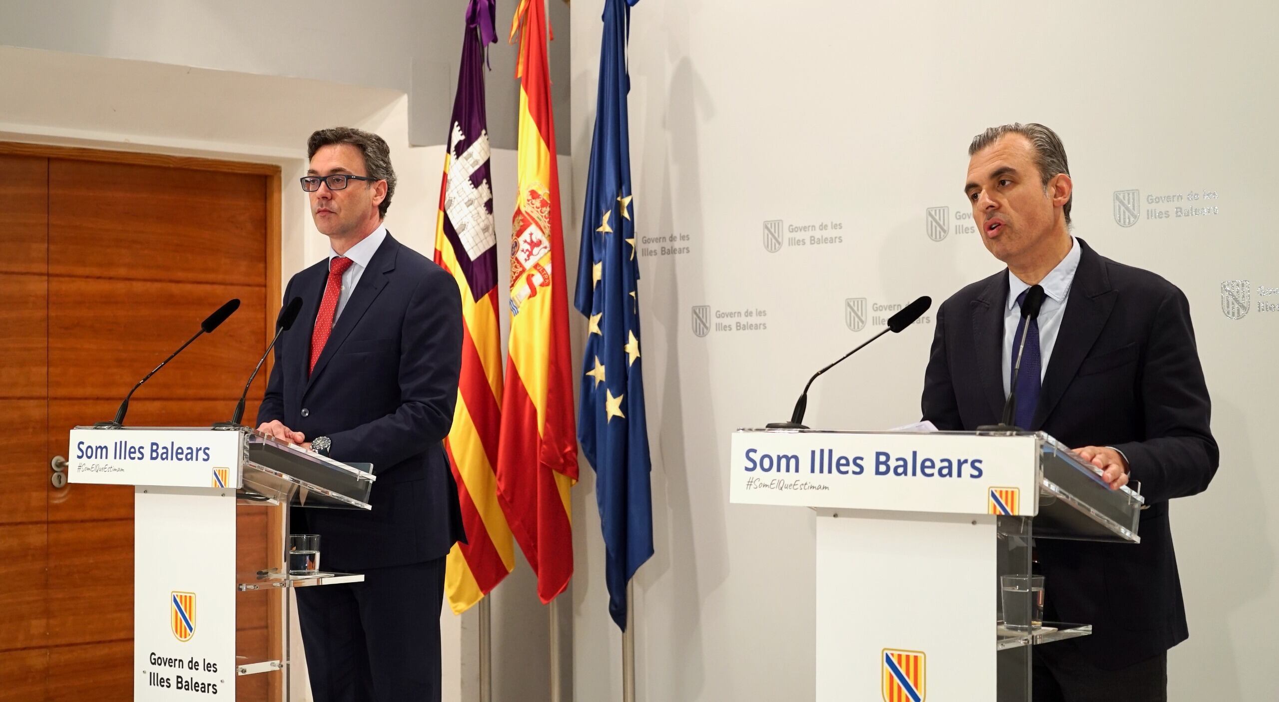 Un momento de la rueda de prensa tras el Consell de Govern