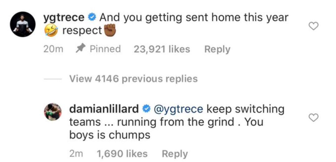 Damian Lillard y Paul George se contestan por redes sociales