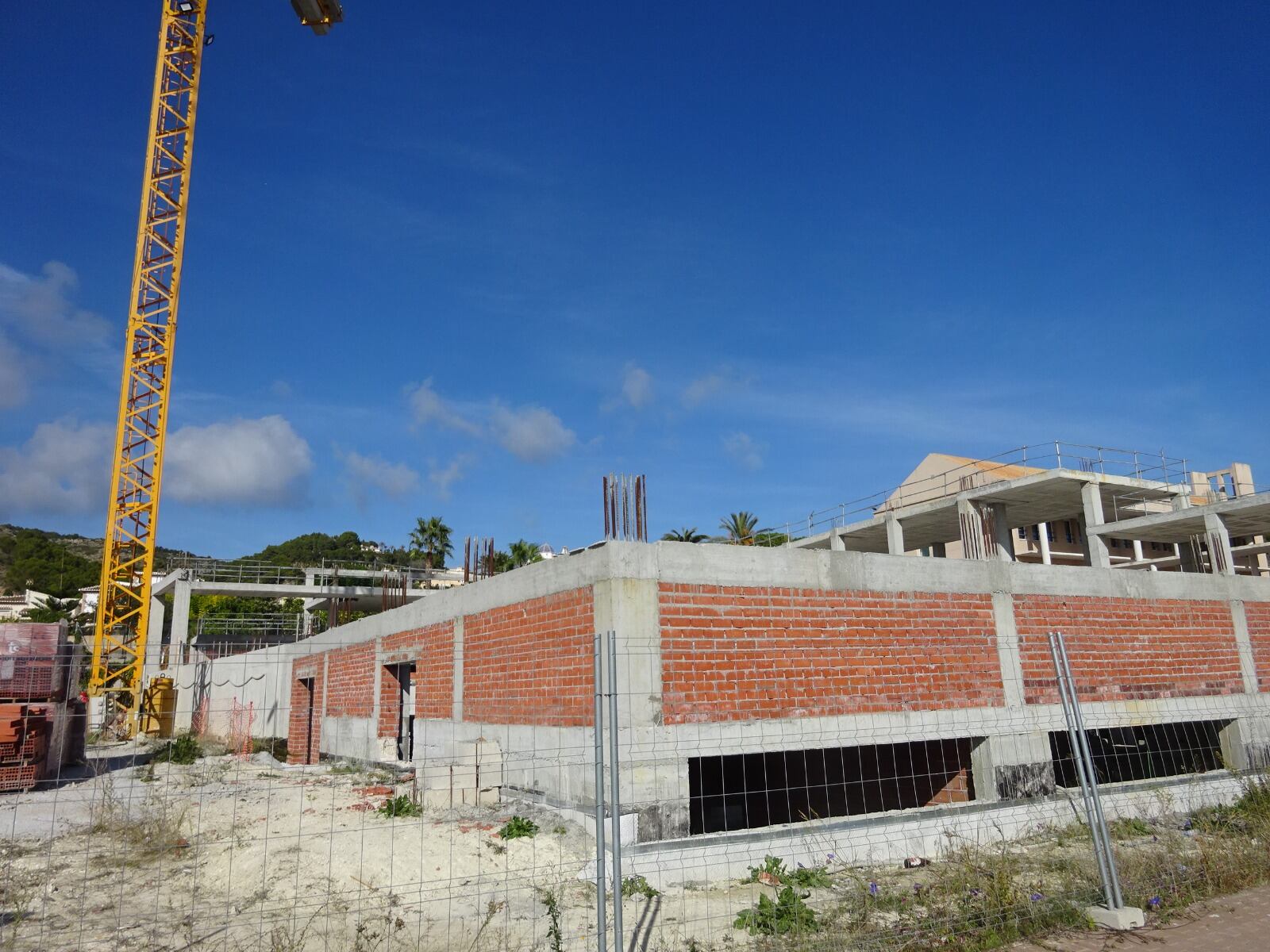 Obras inacabadas del auditorio municipal de Xàbia.