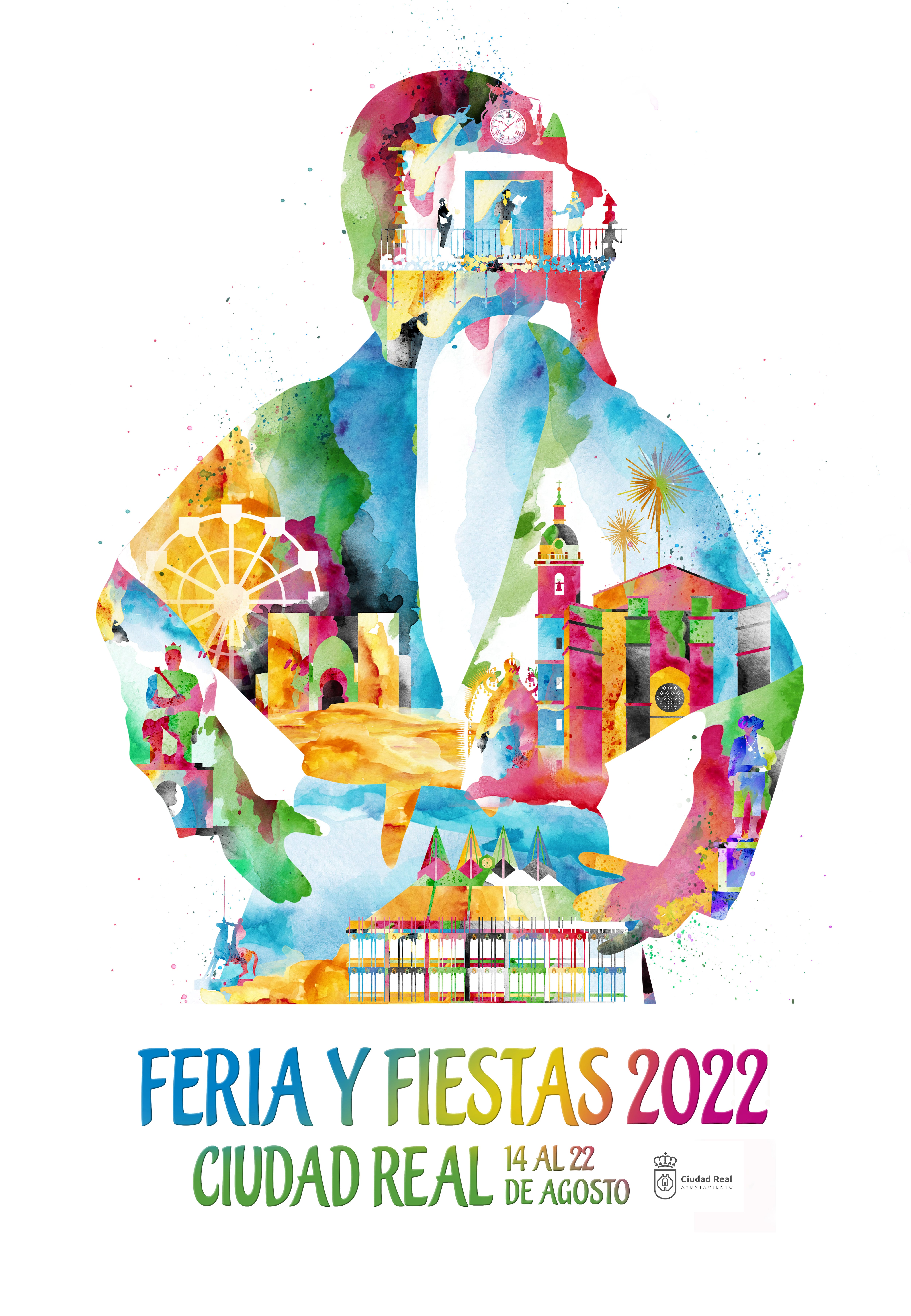 El cartel ganador de este año de las Ferias y Fiestas de Ciudad Real 2022, ha sido obra de Iñaki Fernández Iturmendi, con el lema &#039;Protagonistas&#039;