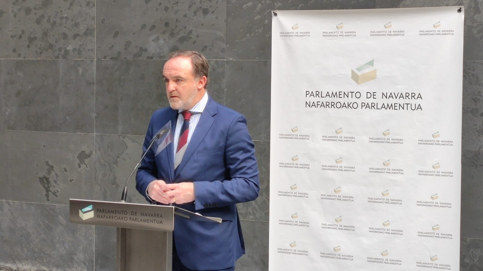 Javier Esparza, presidente de UPN y portavoz de Navarra Suma