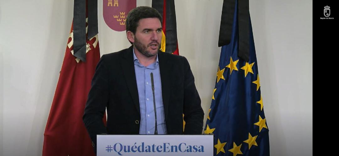 Antonio Luengo durante la rueda de prensa de este martes tras la reunión mantenida con las organizaciones agrarias