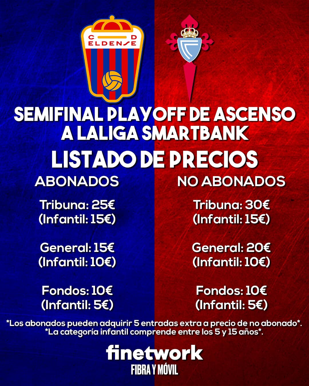 Precios para el partido de vuelta del play off de ascenso a Segunda División