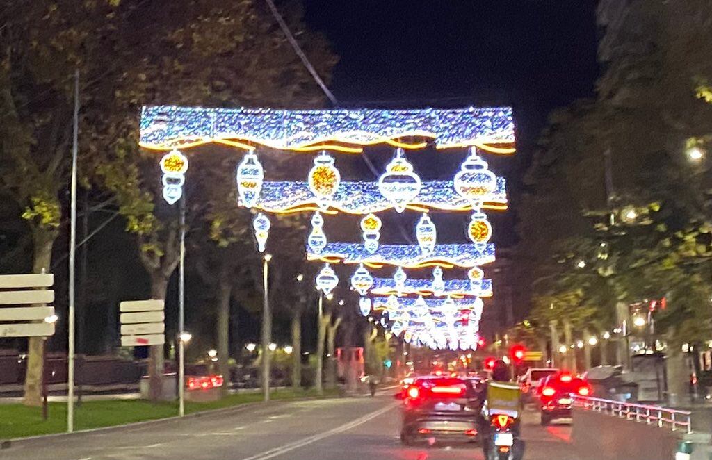 Imagen de archivo de las luces navideñas de la Avenida España de Albacete