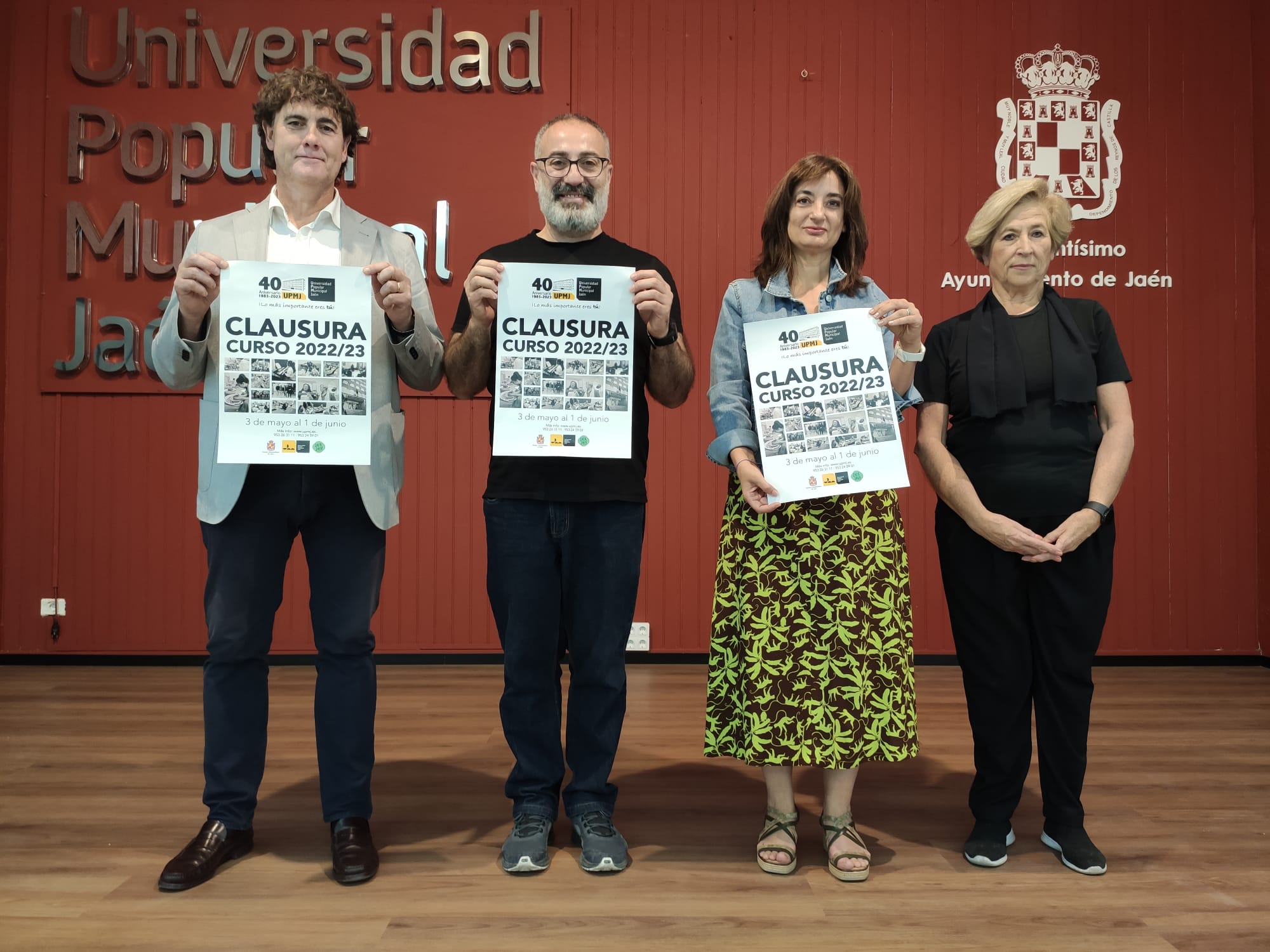 Miembros de la UPM de Jaén durante la presentación de las actividades de fin de curso en el centro