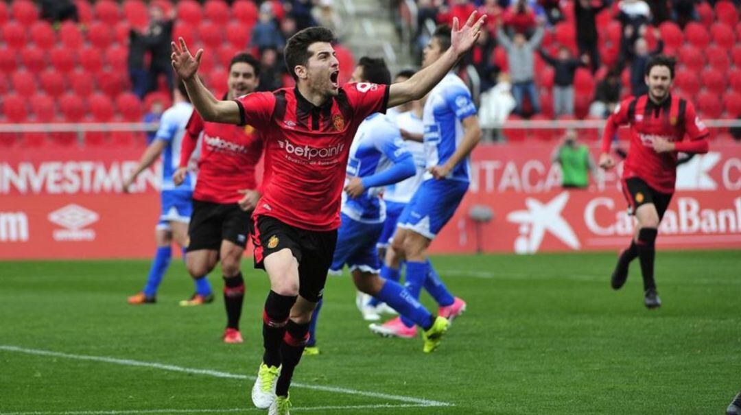 Javier Bonilla, con la camiseta del RCD Mallorca