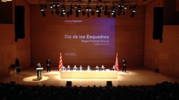 Joaquim Belenguer durant la festa del Dia de les Esquadres a Girona