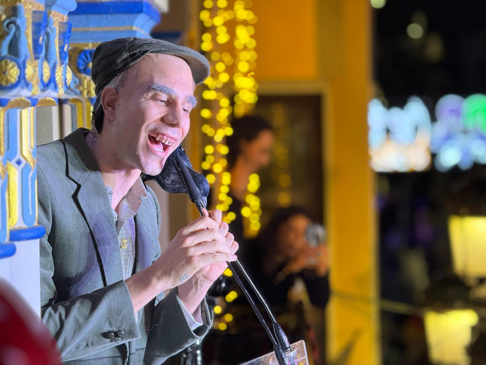 Javier Calvo, durante el Pregón del Carnaval de Águilas