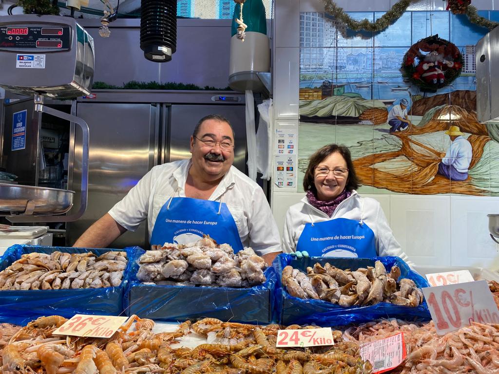 Pescadería Robles, mercado Algeciras.