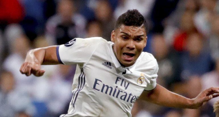 Casemiro, durante el encuentro de Champions frente al Sporting de Portugal