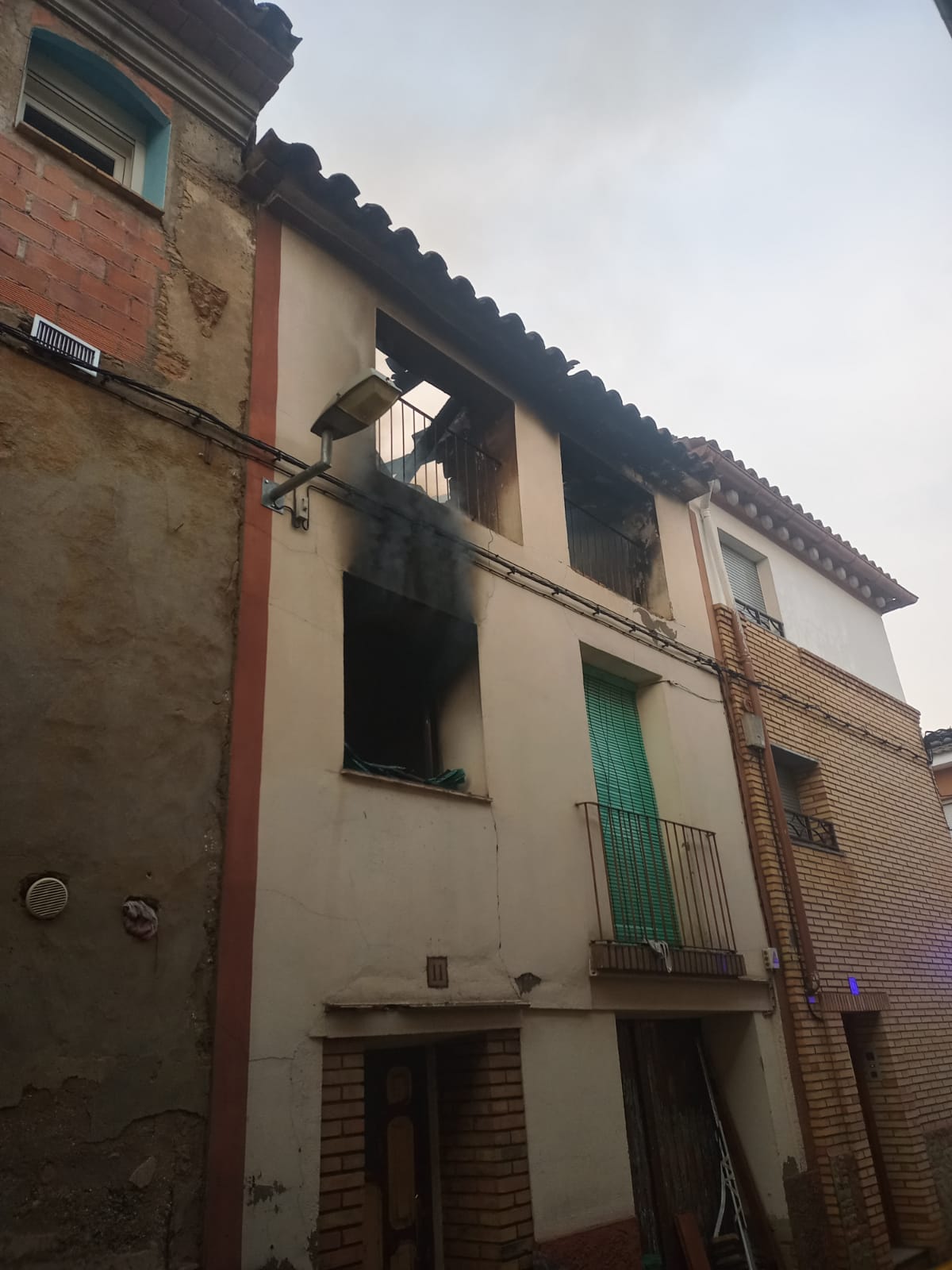 Imagen de la casa afectada por el fuego