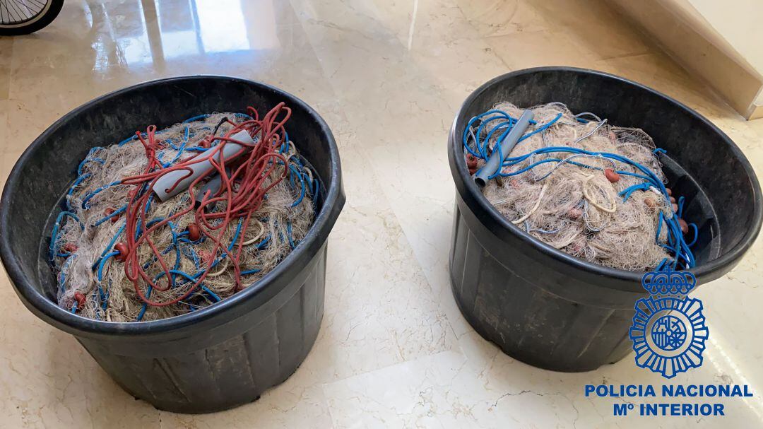 Redes recuperadas por los agentes en Gandia