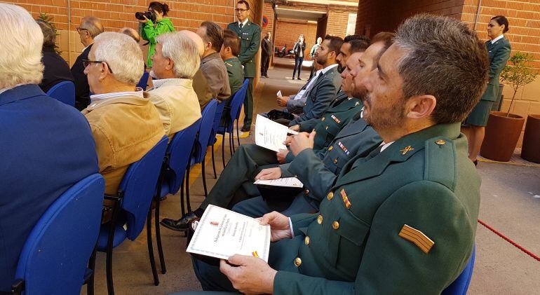 Algunos de los guardias civiles homenajeados