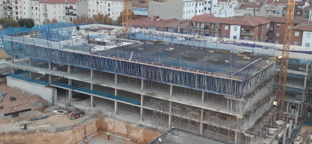 Imagel de la actual obra del futuro Hospital de día y ambulatorio