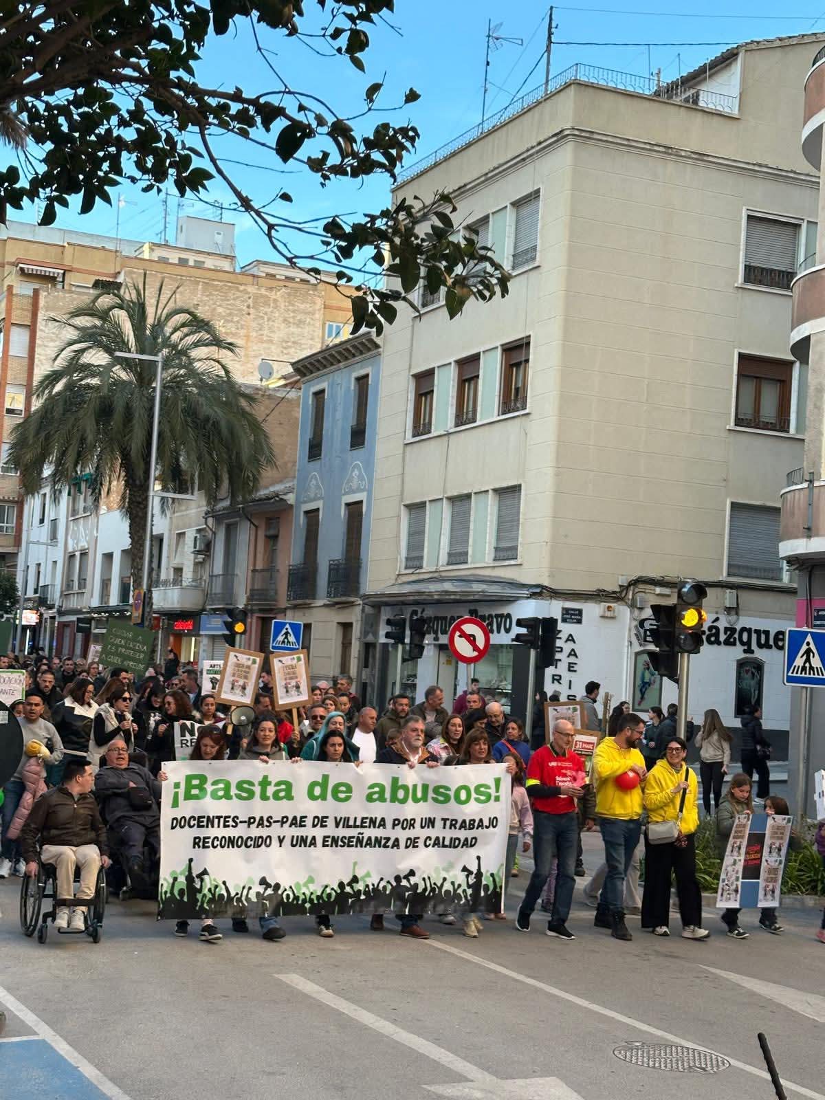 Manifestación en Villena