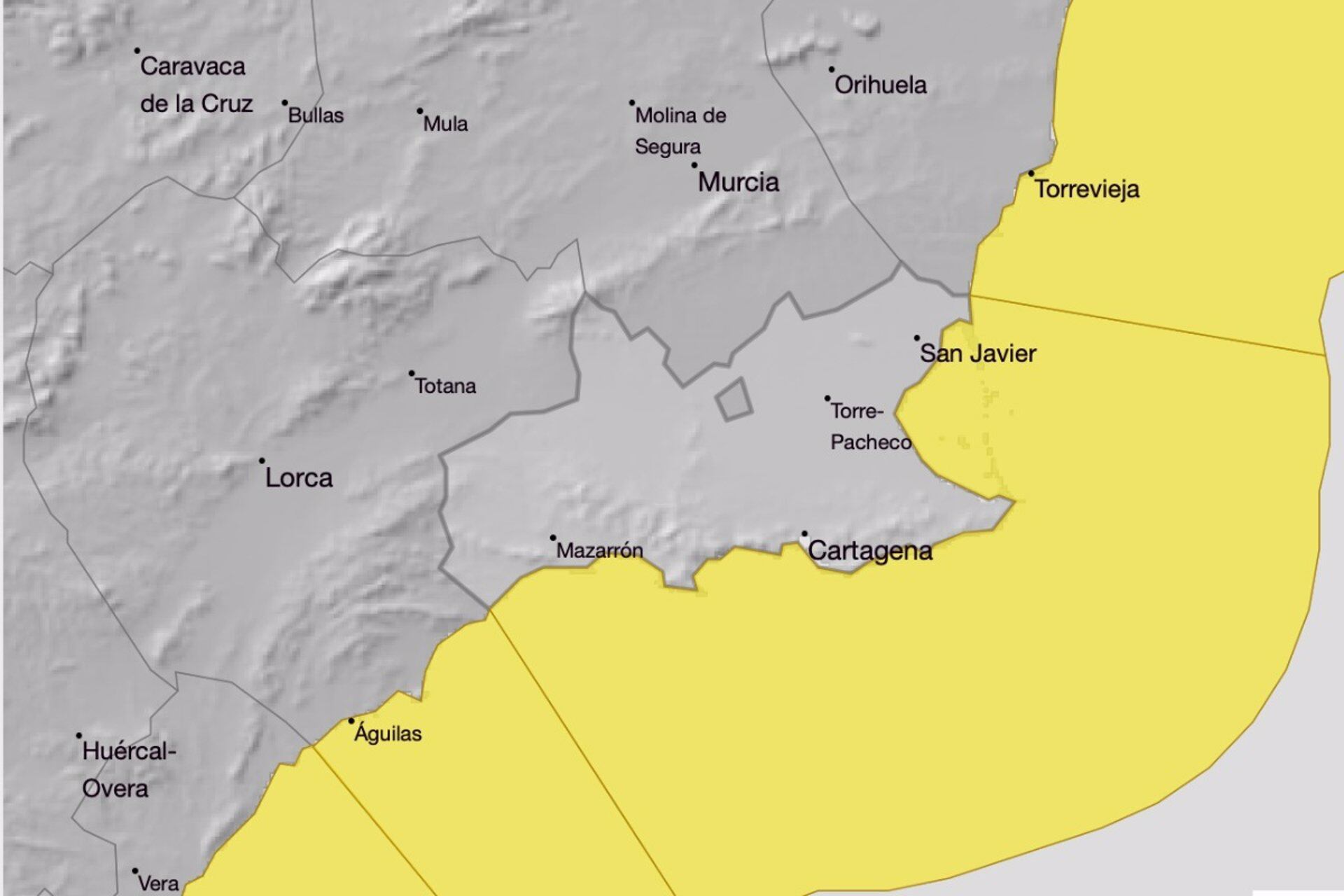 El Ayuntamiento de Cartagena recomienda alejarse de la línea de costa este jueves por el aviso de fenómenos costeros