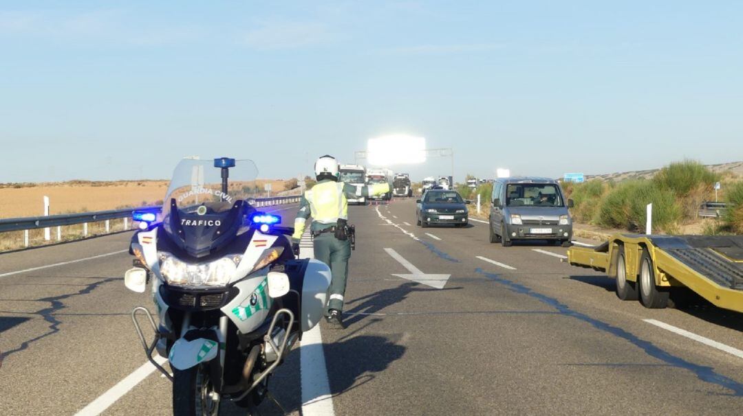 Control de movilidad de la Guardia Civil del pasado mes de octubre en carreteras aragonesas 