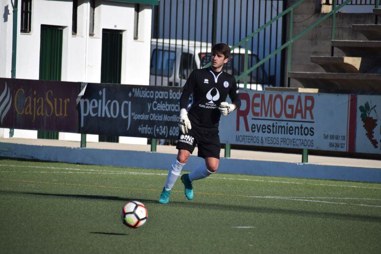 Marrufo durante el partido en Montilla que supuso su debut esta temporada 