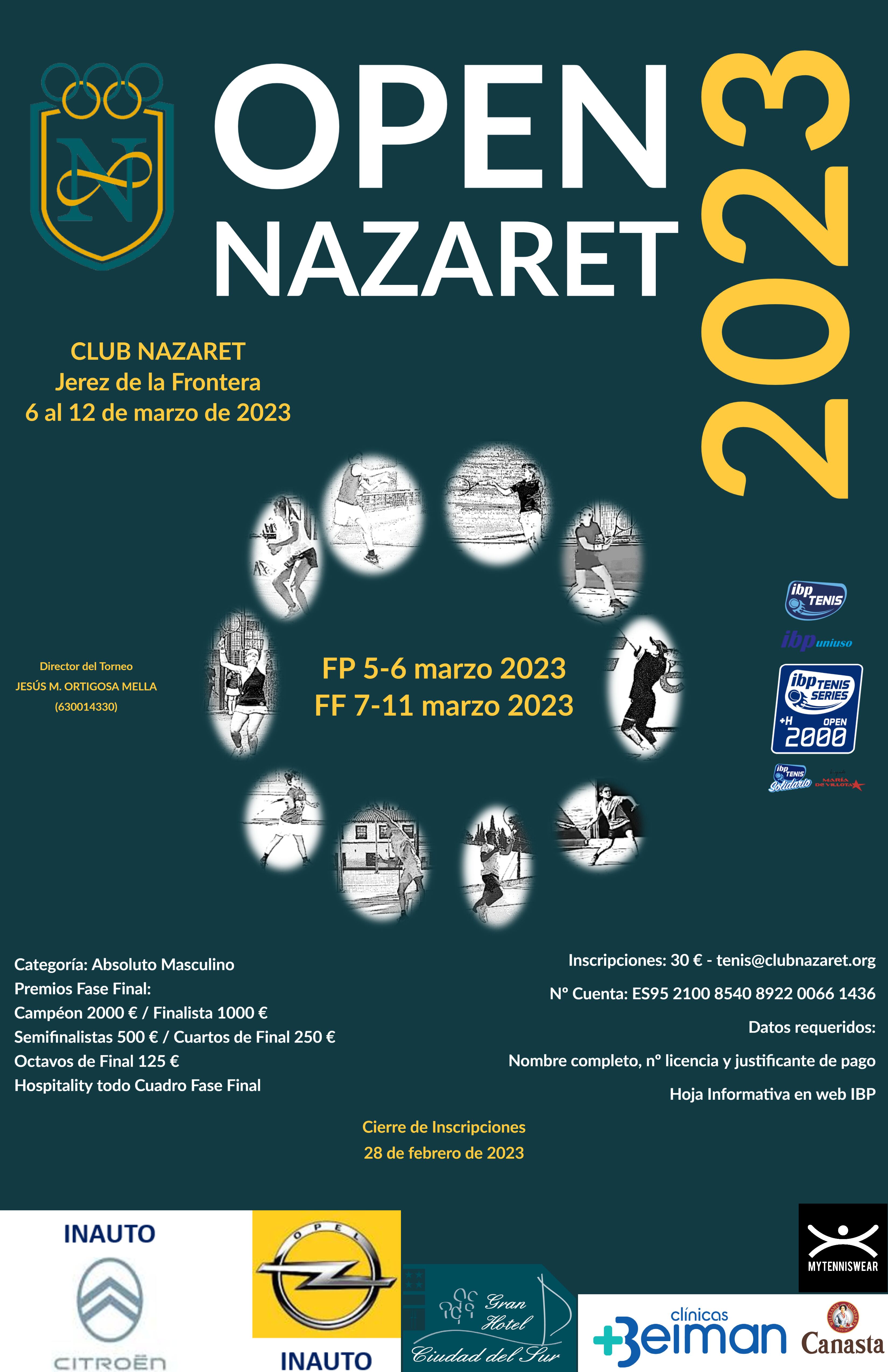 Cartel Open Nazaret de Tenis