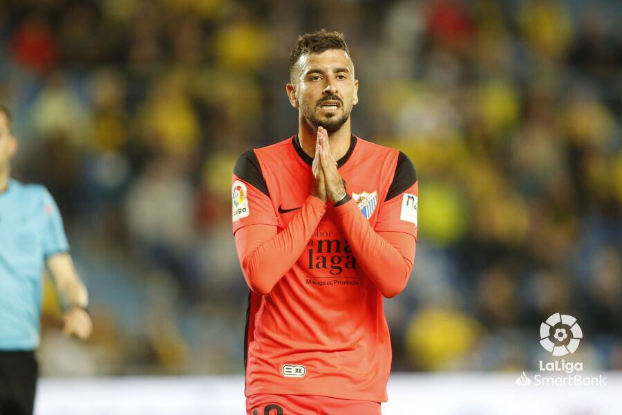El centrocampista del Málaga Álvaro Vadillo, titular frente a Las Palmas