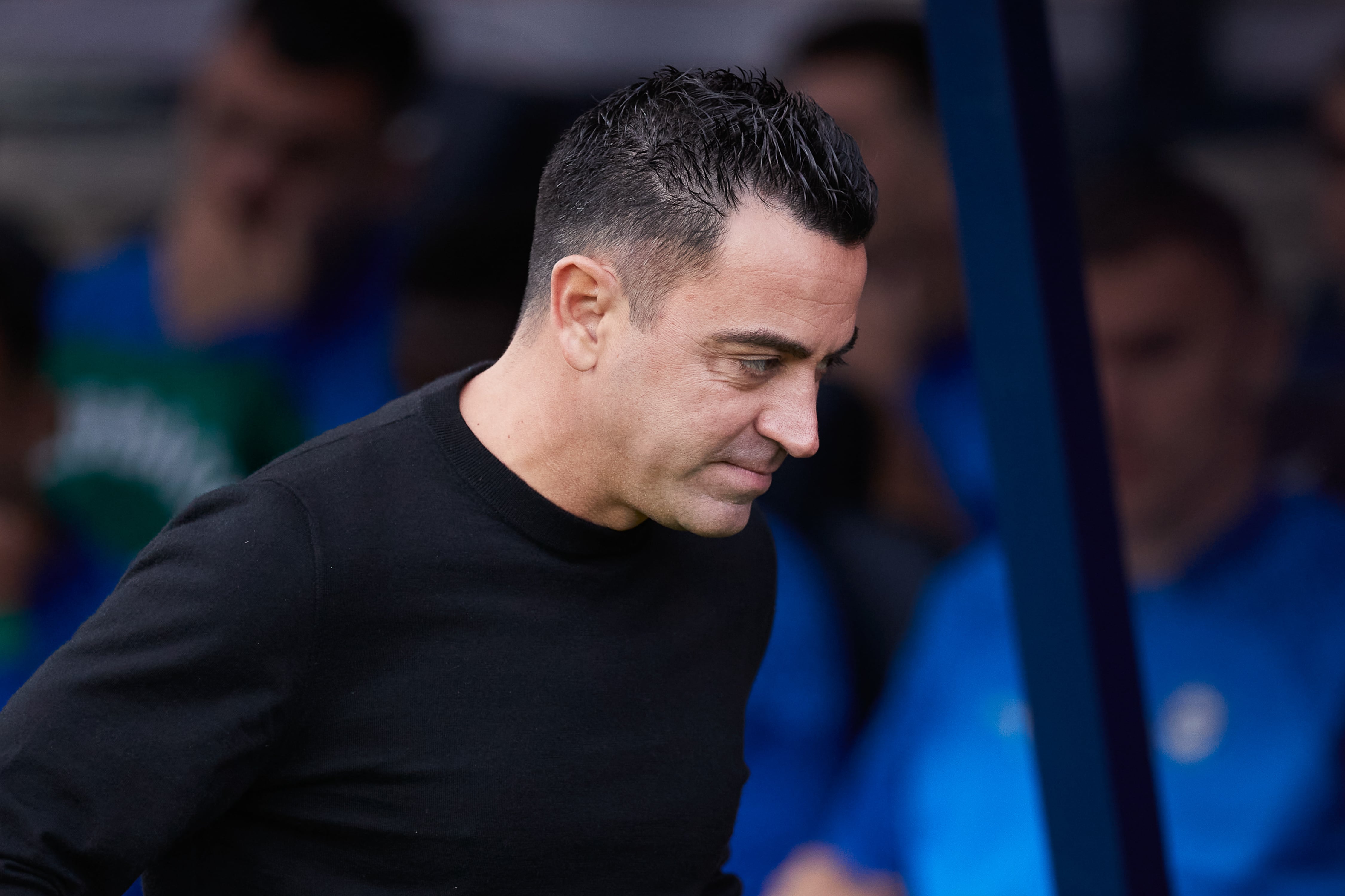 Xavi Hernández, durante el partido entre FC Barcelona y Deportivo Alavés en Montjuic. (Photo By Ricardo Larreina/Europa Press via Getty Images)