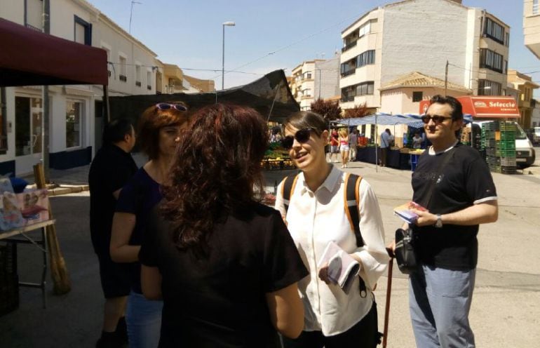 Las candidatas de Unidos Podemos, Teresa Arévalo y Carmen Fajardo