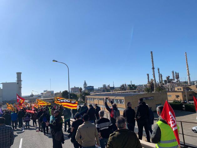 Treballadors de la petroquímica de Tarragona