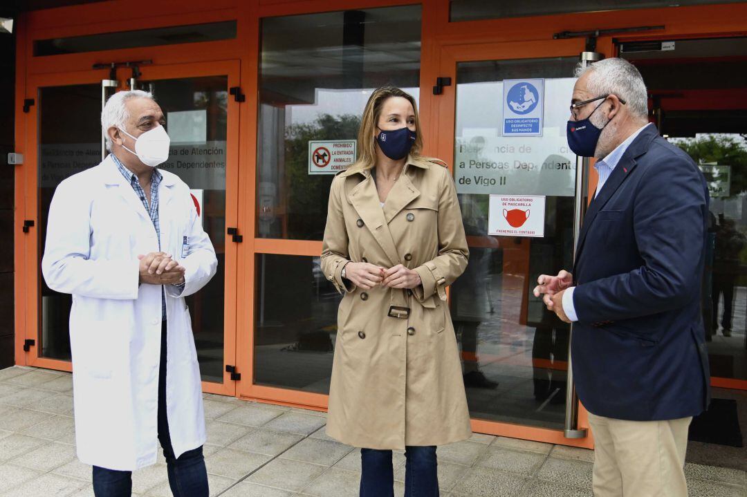 Marta Fernández-Tapias durante la visita