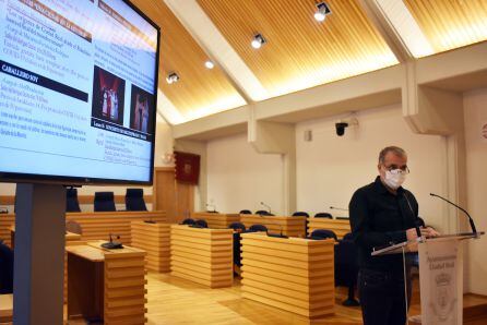 El concejal Nacho Sánchez durante la presentación de la agenda cultural de noviembre