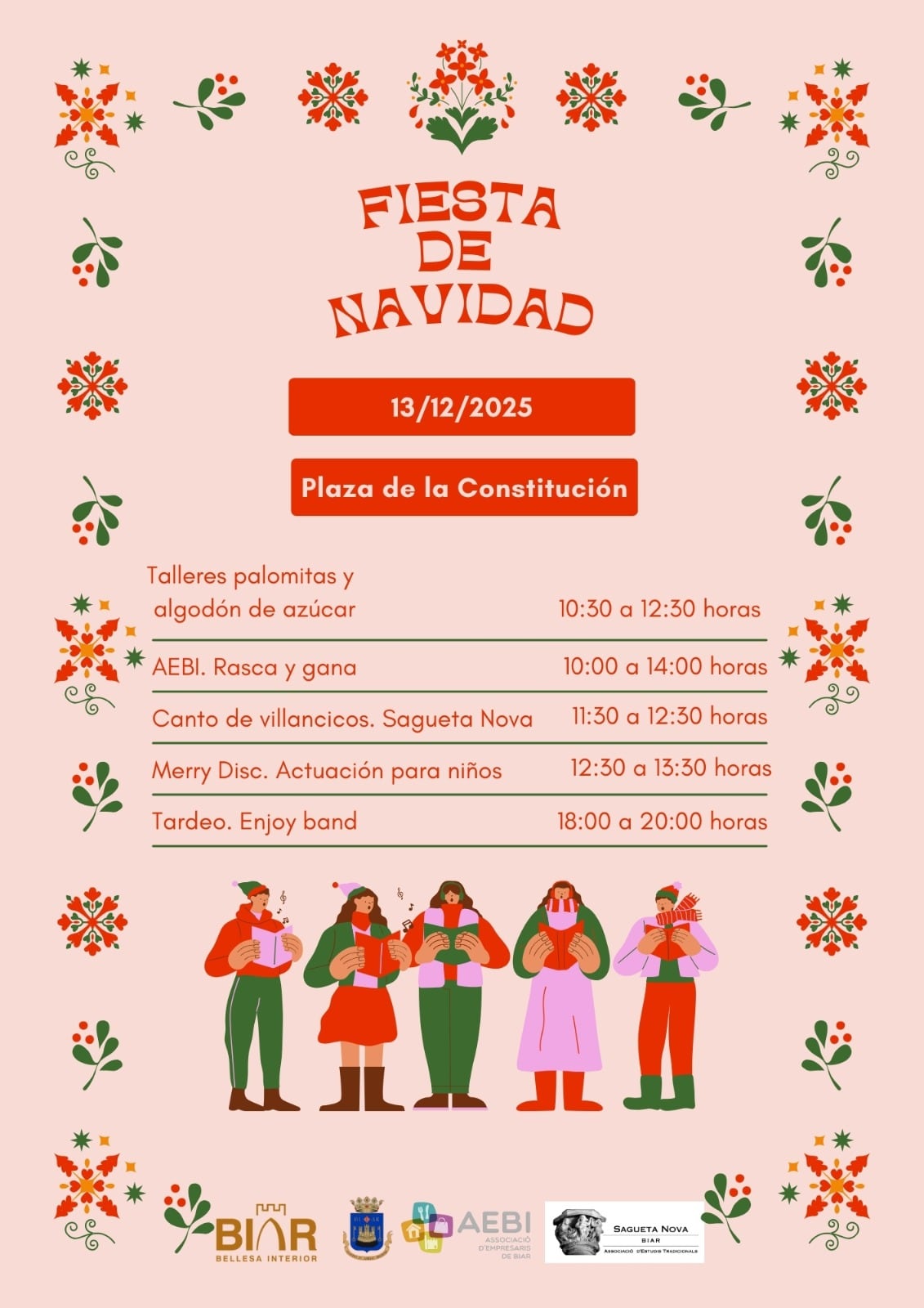 Cartel de la fiesta de Navidad