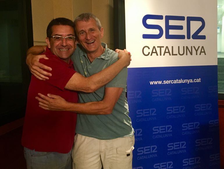 Pep Marí i Albert Bargués, als estudis de Ràdio Barcelona.