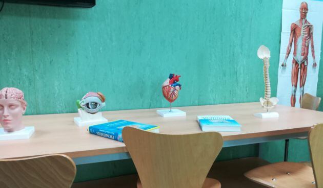 Sala donde los estudiantes realizan las prácticas en la Facultad de Medicina