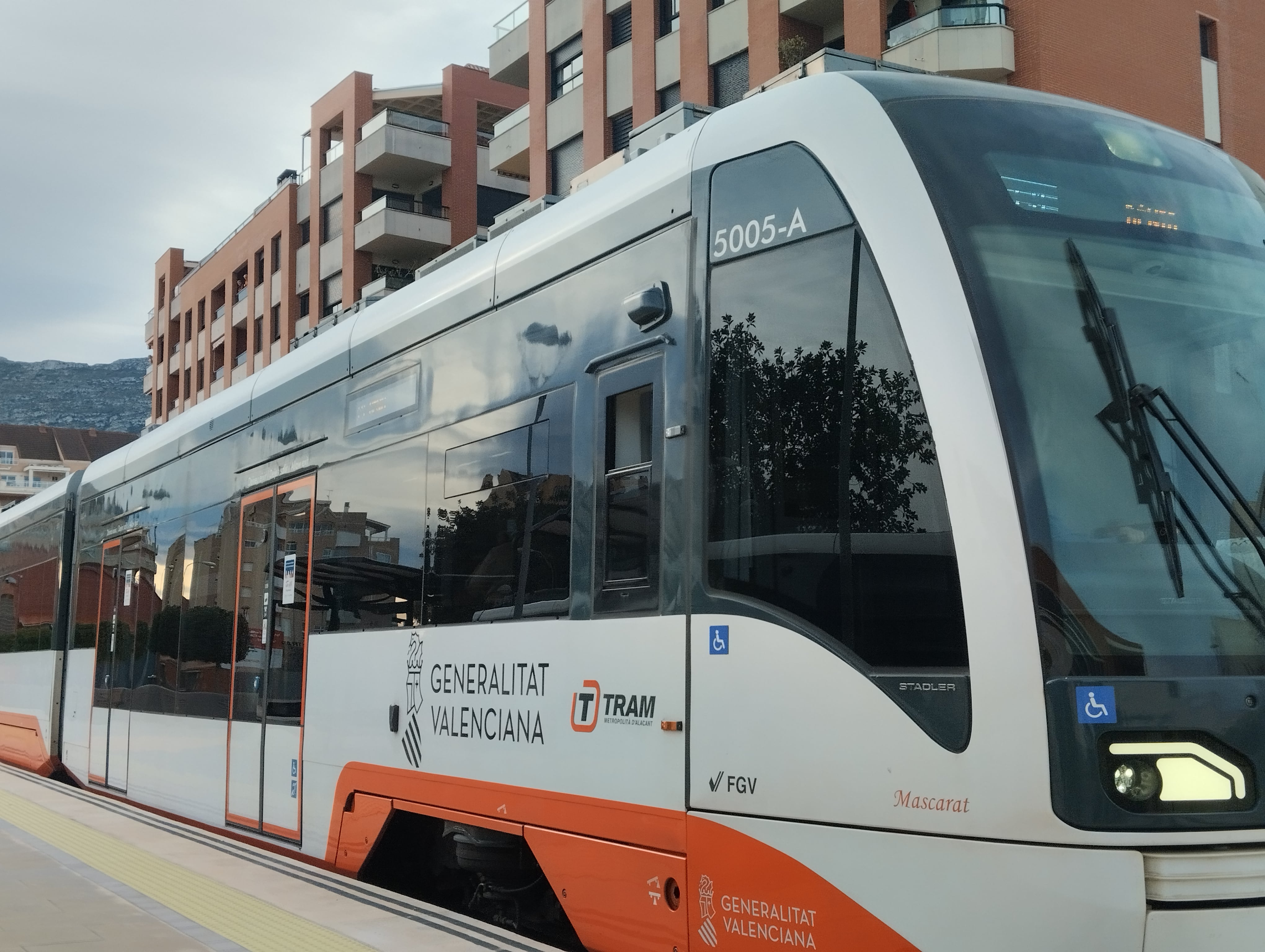 Vagón de la línea 9 del TRAM Dénia- Benidorm.