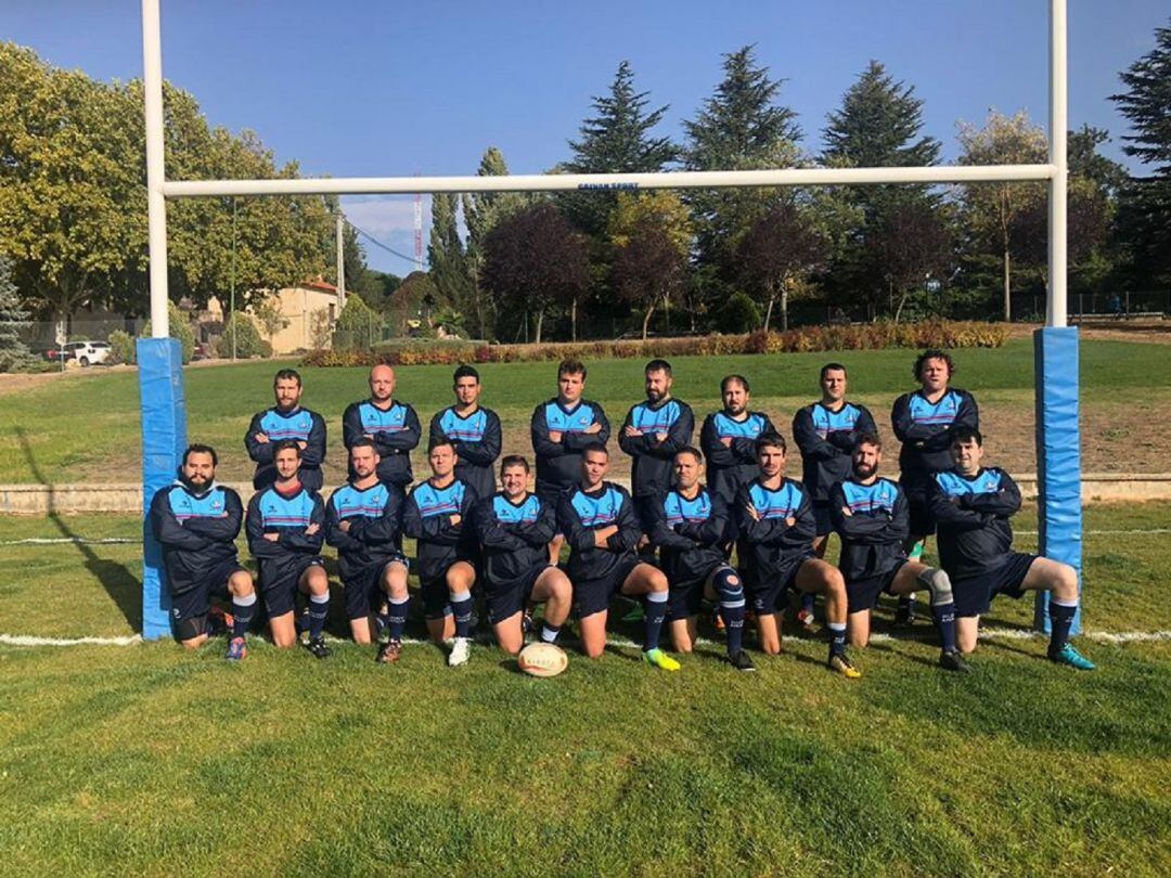 Los integrantes del Rugby Aranda que superaron este fin de semana a Osos del Pardo (117-0) en la Virgen de la Viñas.