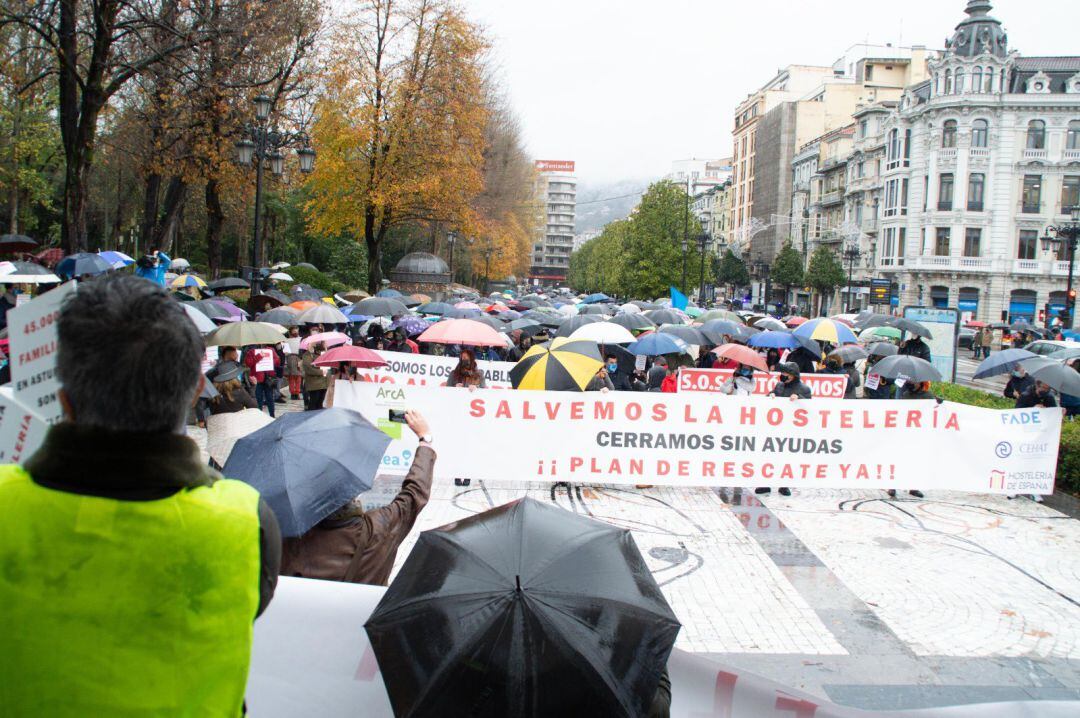 Concentración llevada a cabo en Ovedo. 