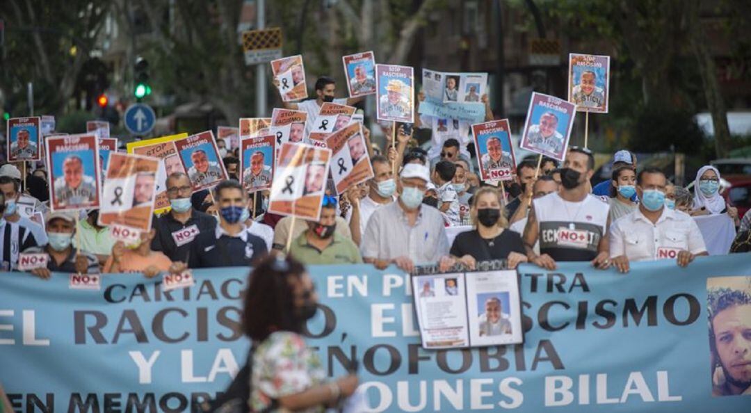 Imagen de la manifestación en Cartagena contra el racismo y la xenofobia