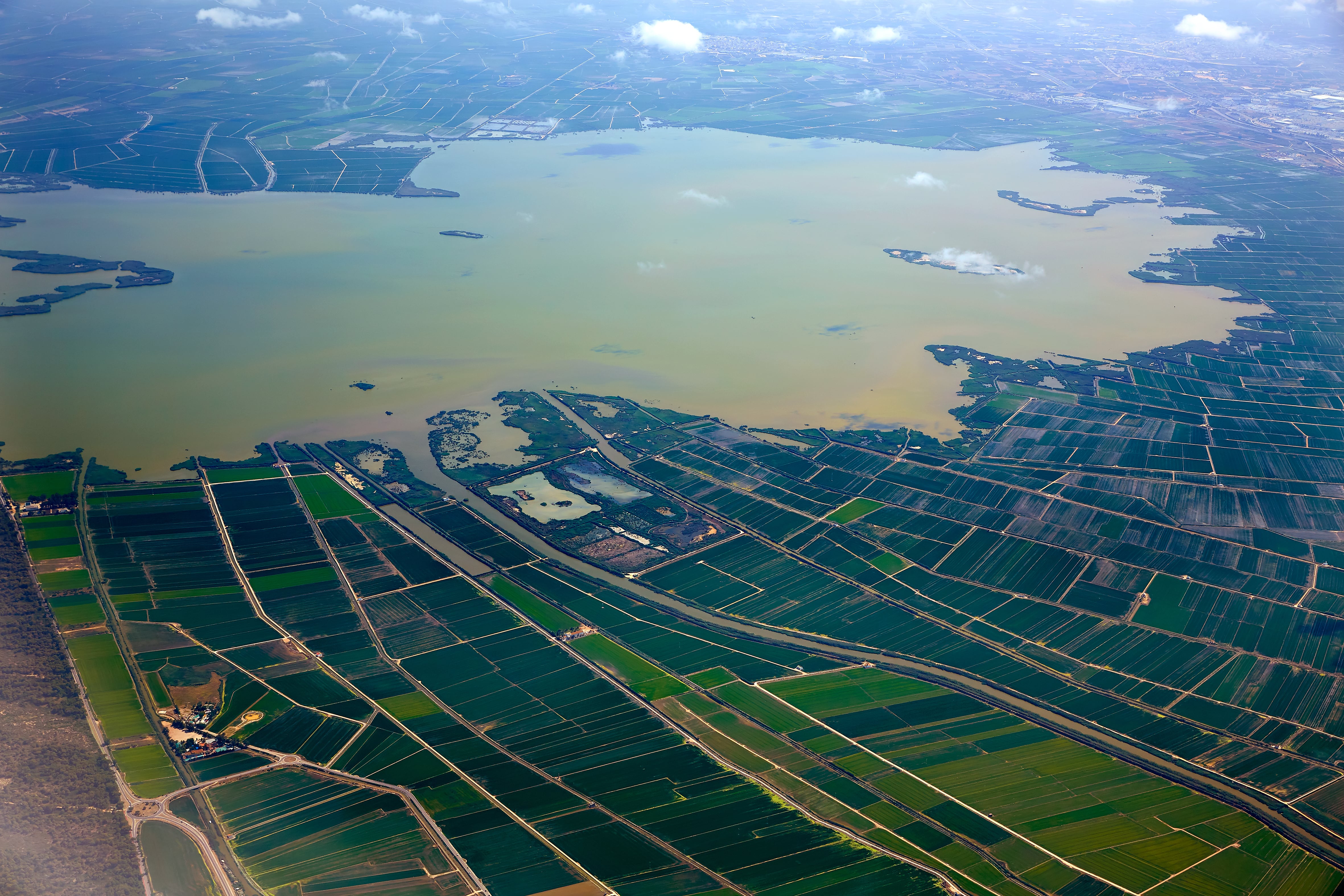 Vista aérea de la Albufera de València.