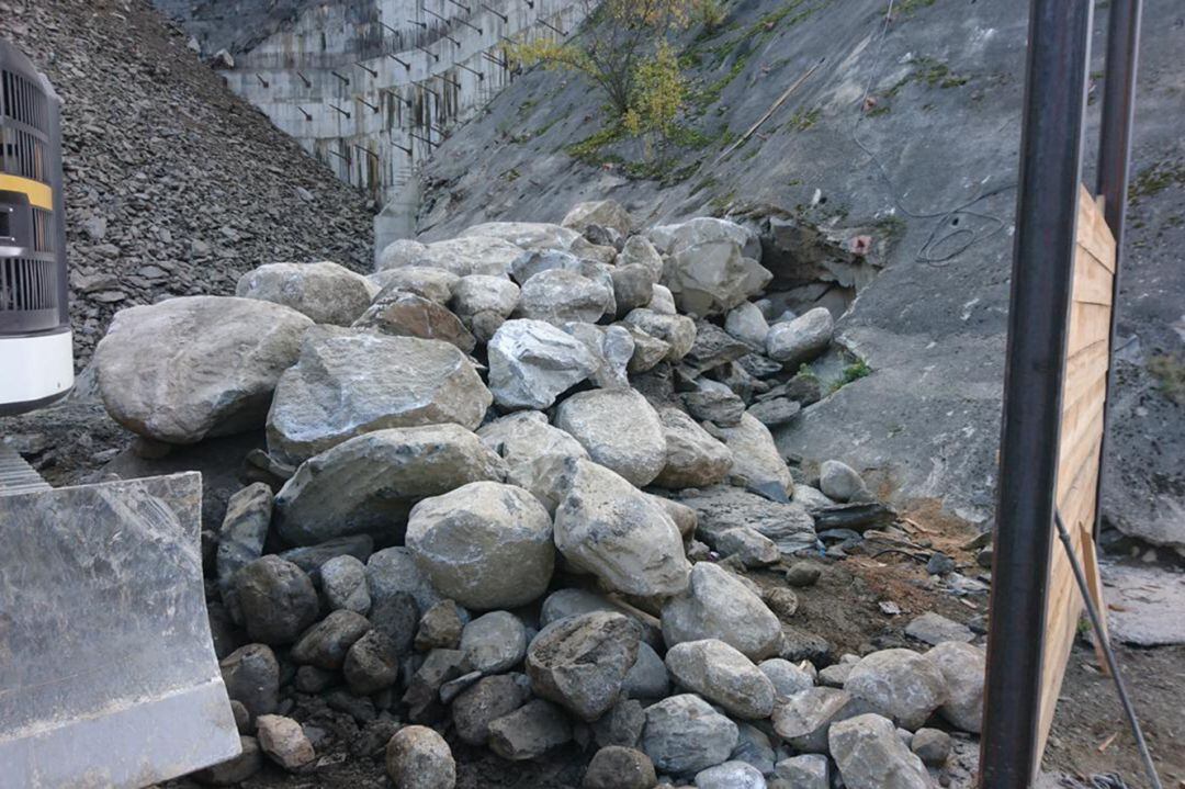 Zona de la Portalada afectada per una esllavissada l'agost de l'any passat, prop de la carretera general.