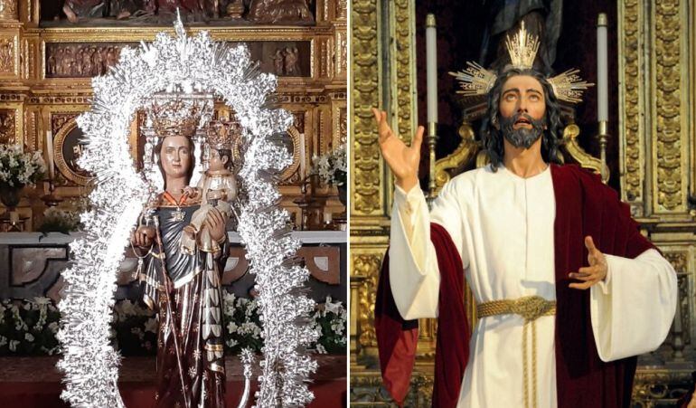 La Hiniesta Gloriosa y el Señor de la Sagrada Cena en el Sagrario de la Catedral y en la parroquia de San Román, respectivamente