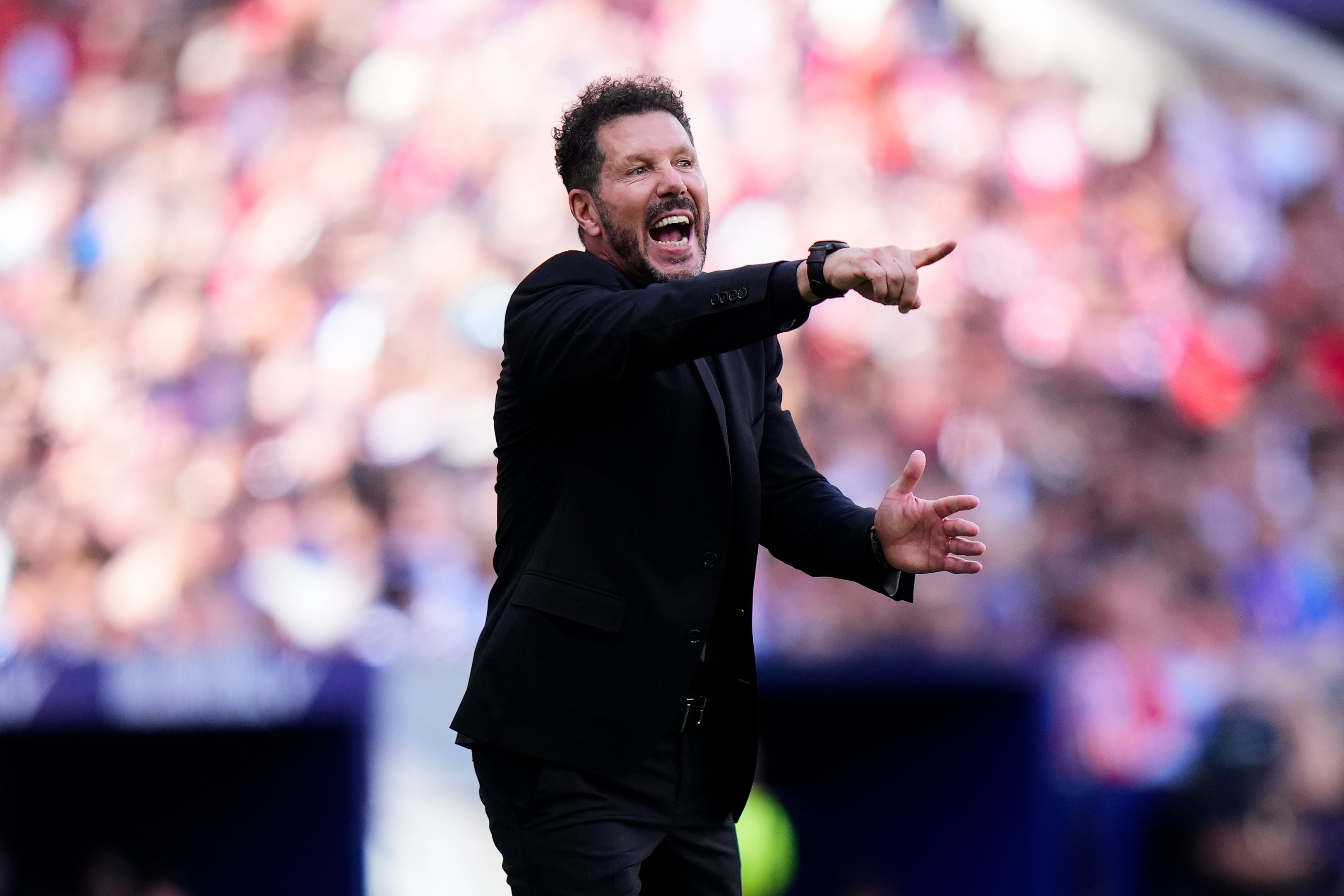 Diego Pablo Simeone, entrenador del Atlético de Madrid, durante el Atlético de Madrid - Real Sociedad