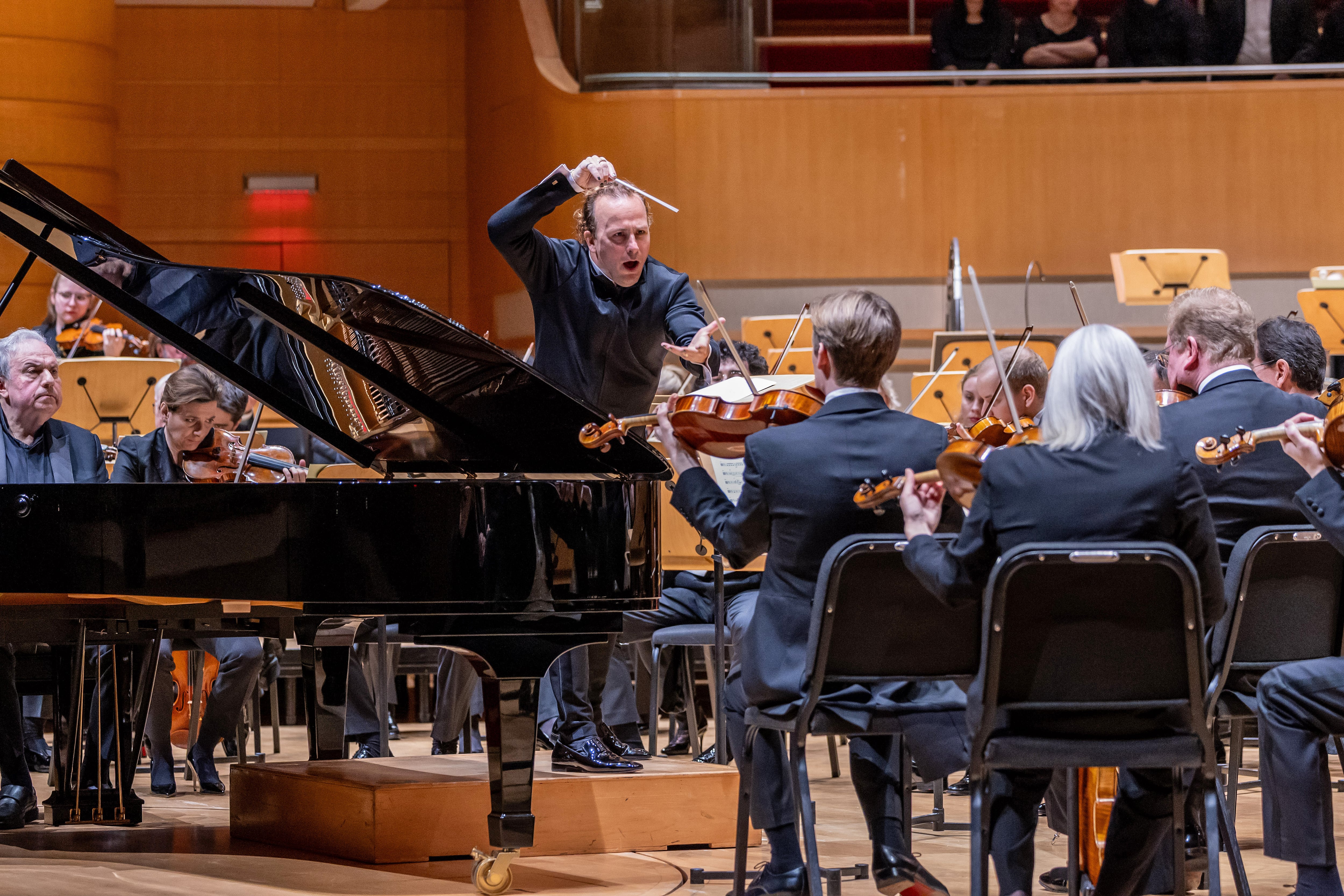 COSTA MESA, CALIFORNIA - MARCH 09: Canadian conductor Yannick Nézet-Séguin performs at Segerstrom Center Vienna Philharmonic at Segerstrom Center For The Arts on March 09, 2025 in Costa Mesa, California.  (Photo by Tiffany Rose/Getty Images for Segerstrom Center for the Arts)