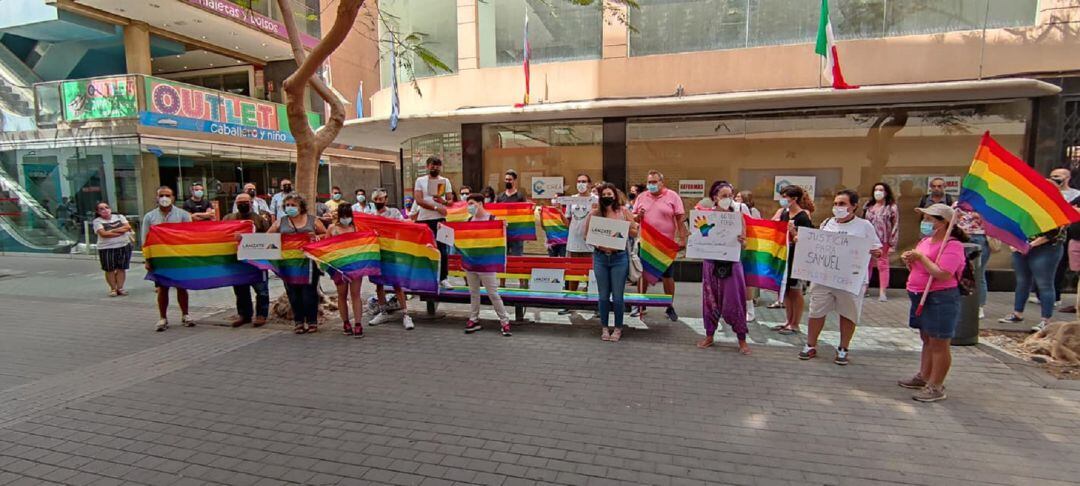 Un momento de la concentración en la capital de Lanzarote.