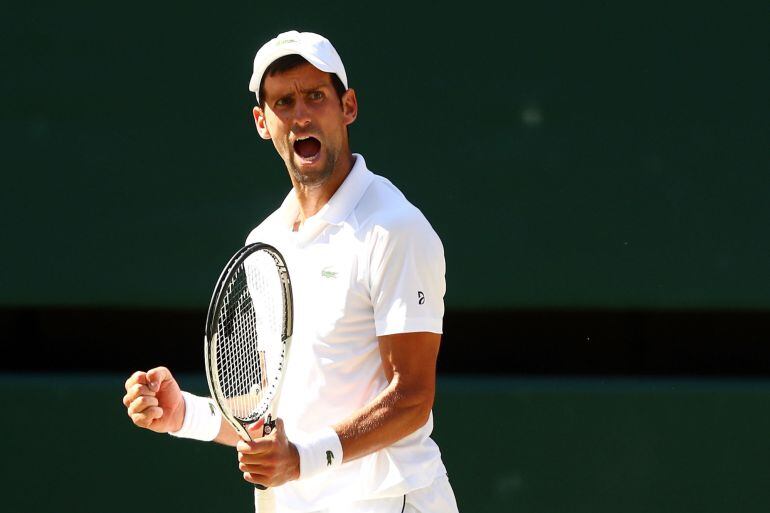 Djokovic celebra su victoria