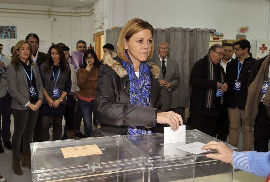 La presidenta del PP de Castilla-La Mancha, María Dolores de Cospedal.