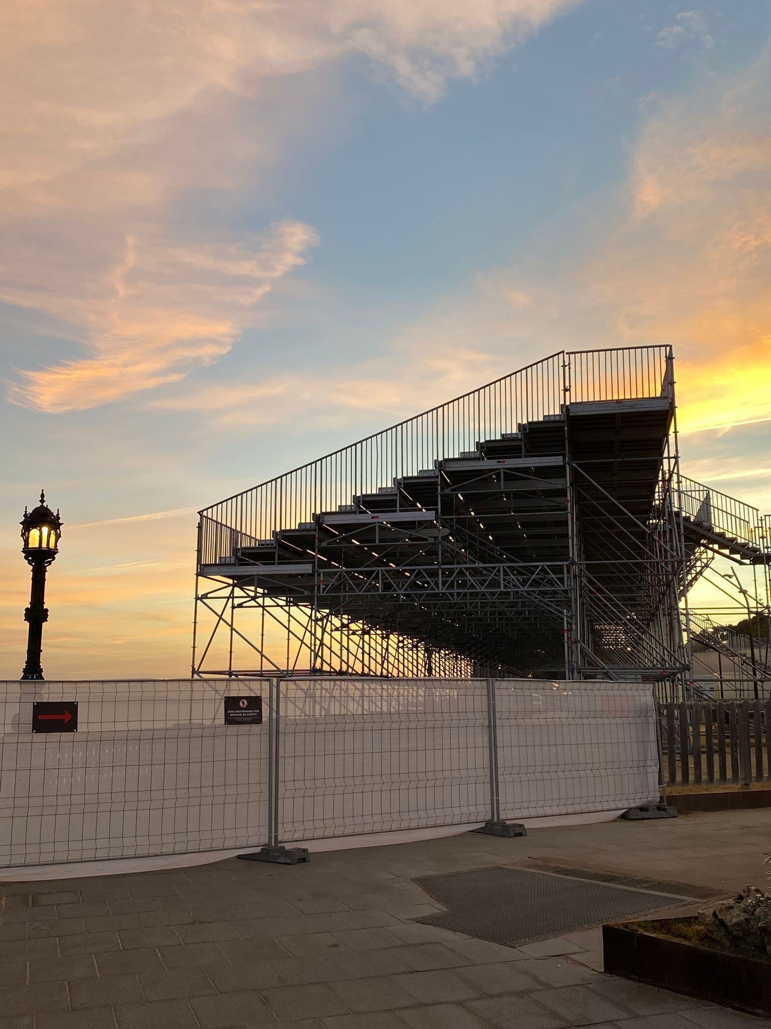 Gradas ya montadas en Santa Bárbara para la Sail GP